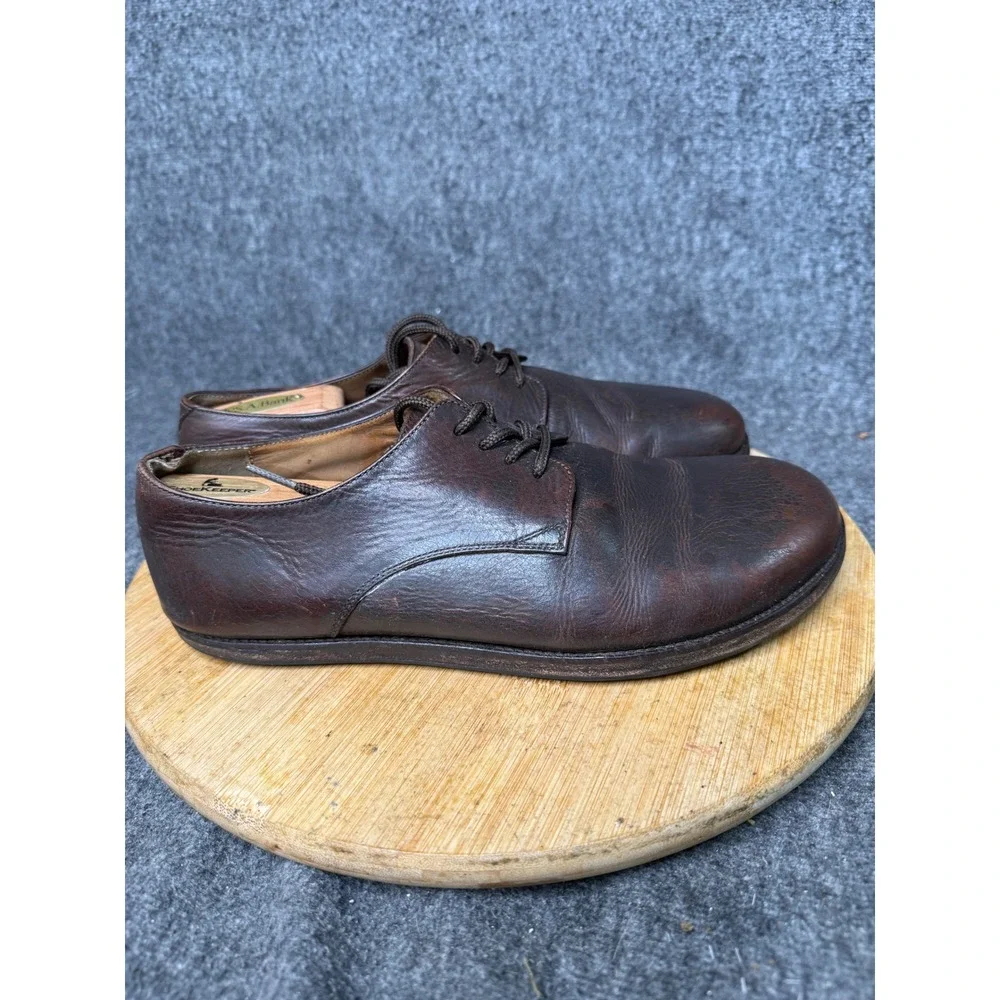 Vivobarefoot Mens Brown Leather Derby Barefoot Minimalist Shoes Made in Portugal